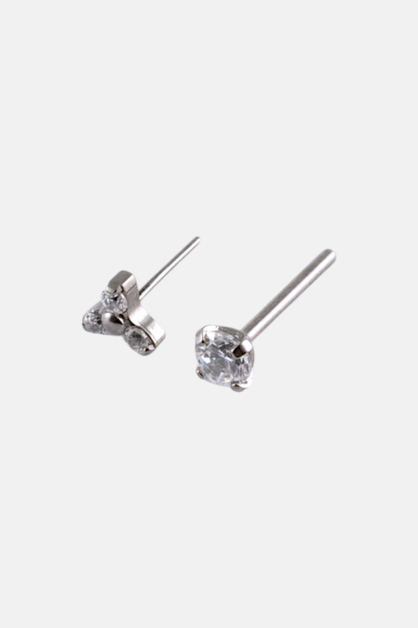 20G TITANIUM TL REVERSIBLE TRIO CZ FLATBACK