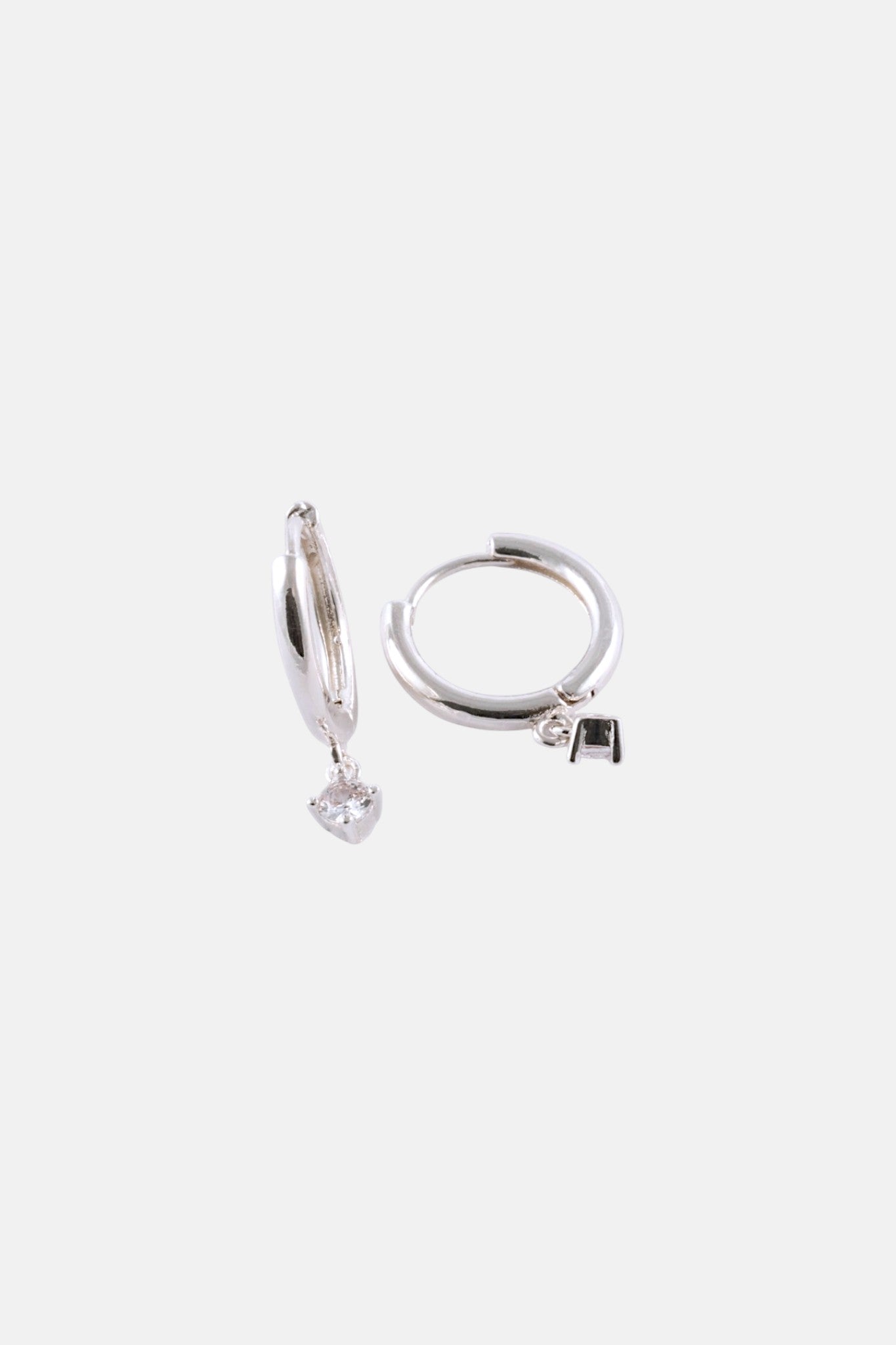 SILVER CZ MARQUISE STUD AND FLOWER HUGGIE PACK