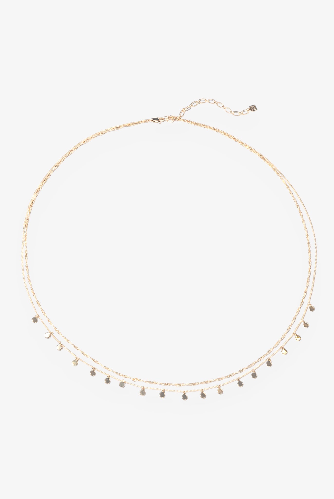 GOLD TWIST & CHARM 2 PACK BELLY CHAIN