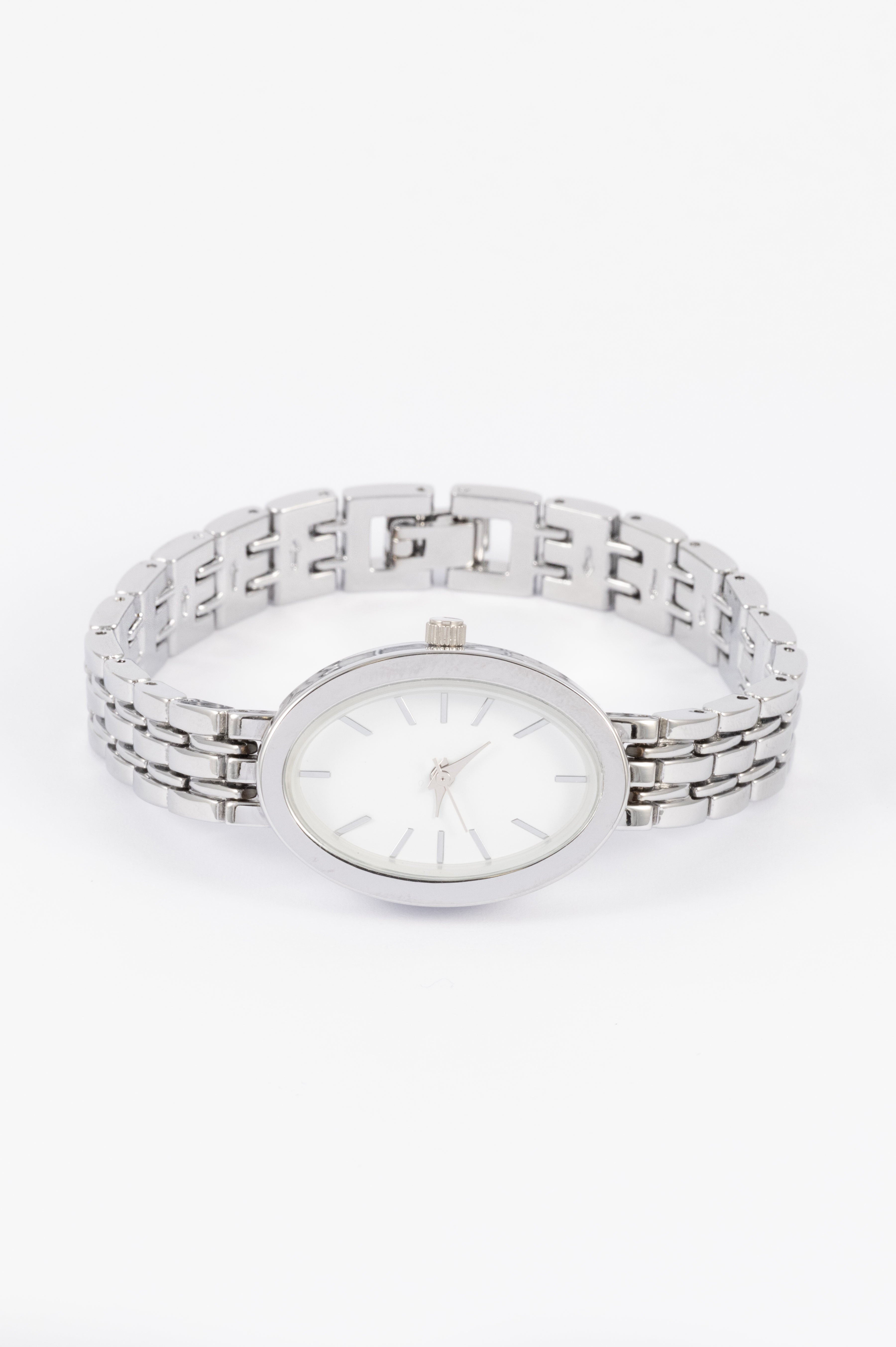 SILVER CLASSIC OVAL FACE LINK WT