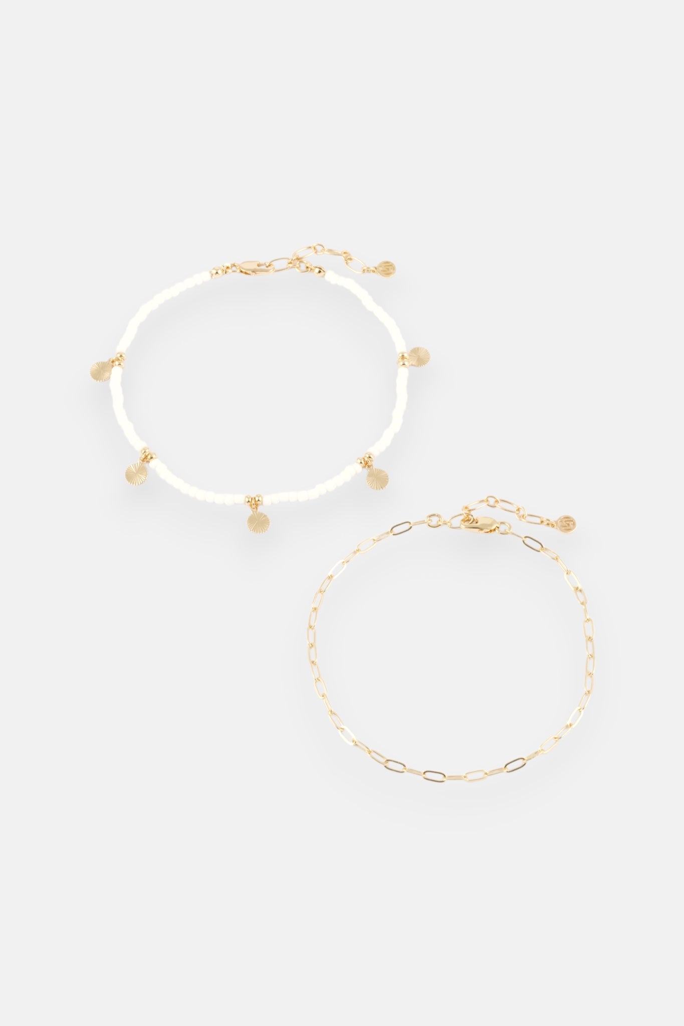 BEADED AND LINK ANKLET PACK