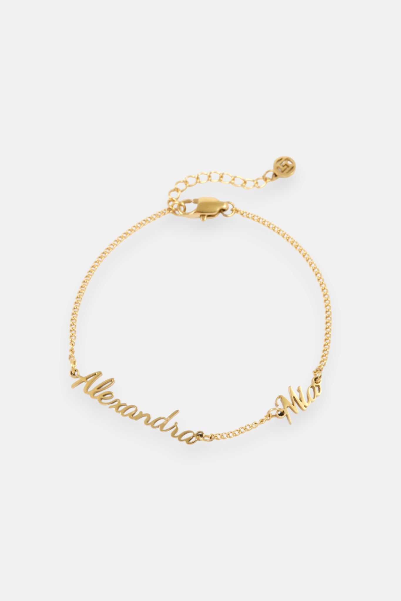 WATERPROOF 5mm GOLD TWO NAME BRACELET