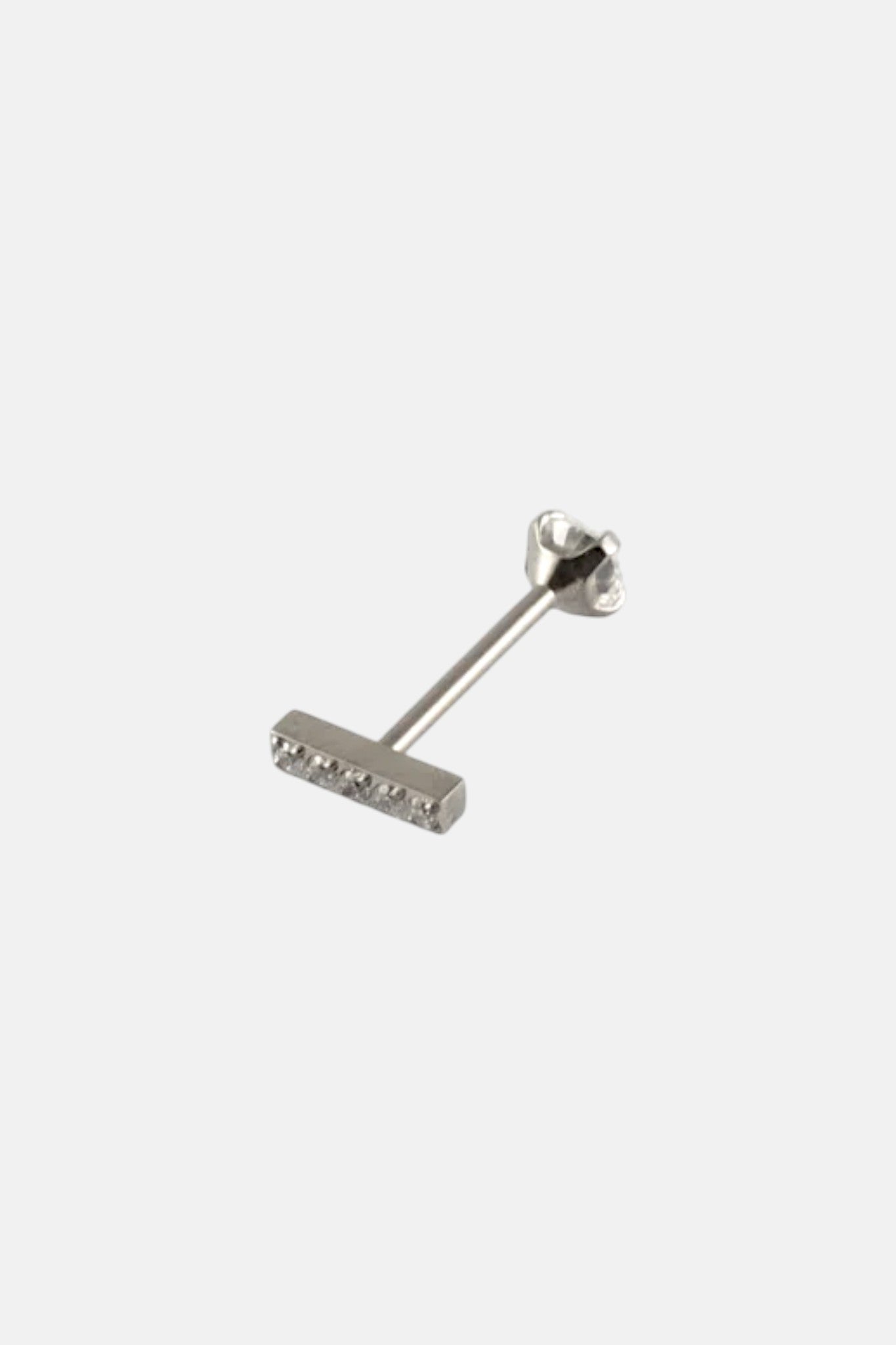 20G TITANIUM TL REVERSIBLE BAR CZ FLATBACK