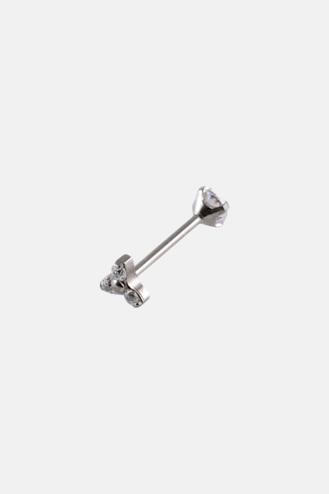 20G TITANIUM TL REVERSIBLE TRIO CZ FLATBACK