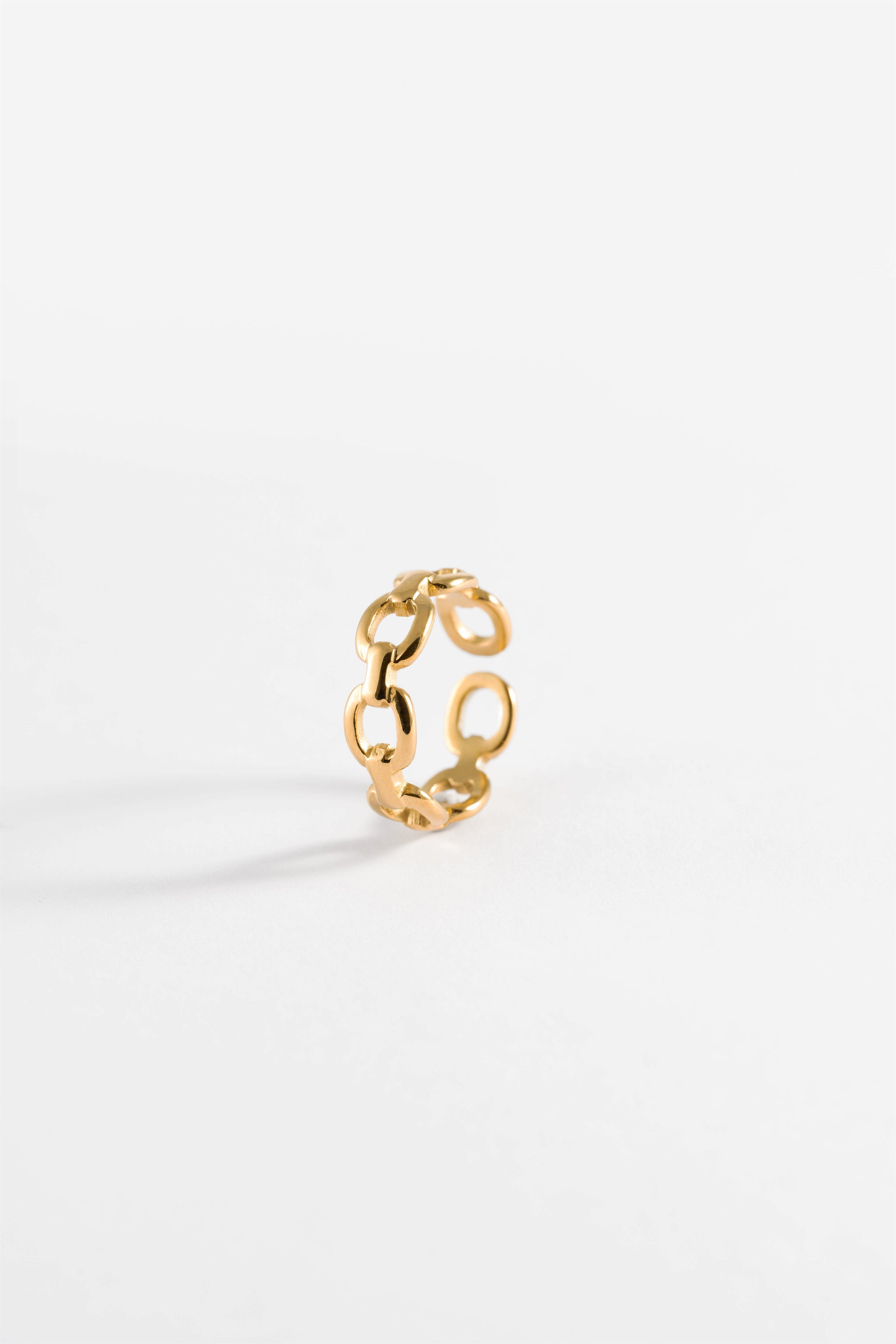 WATERPROOF GOLD LINKED ADJUSTABLE RING