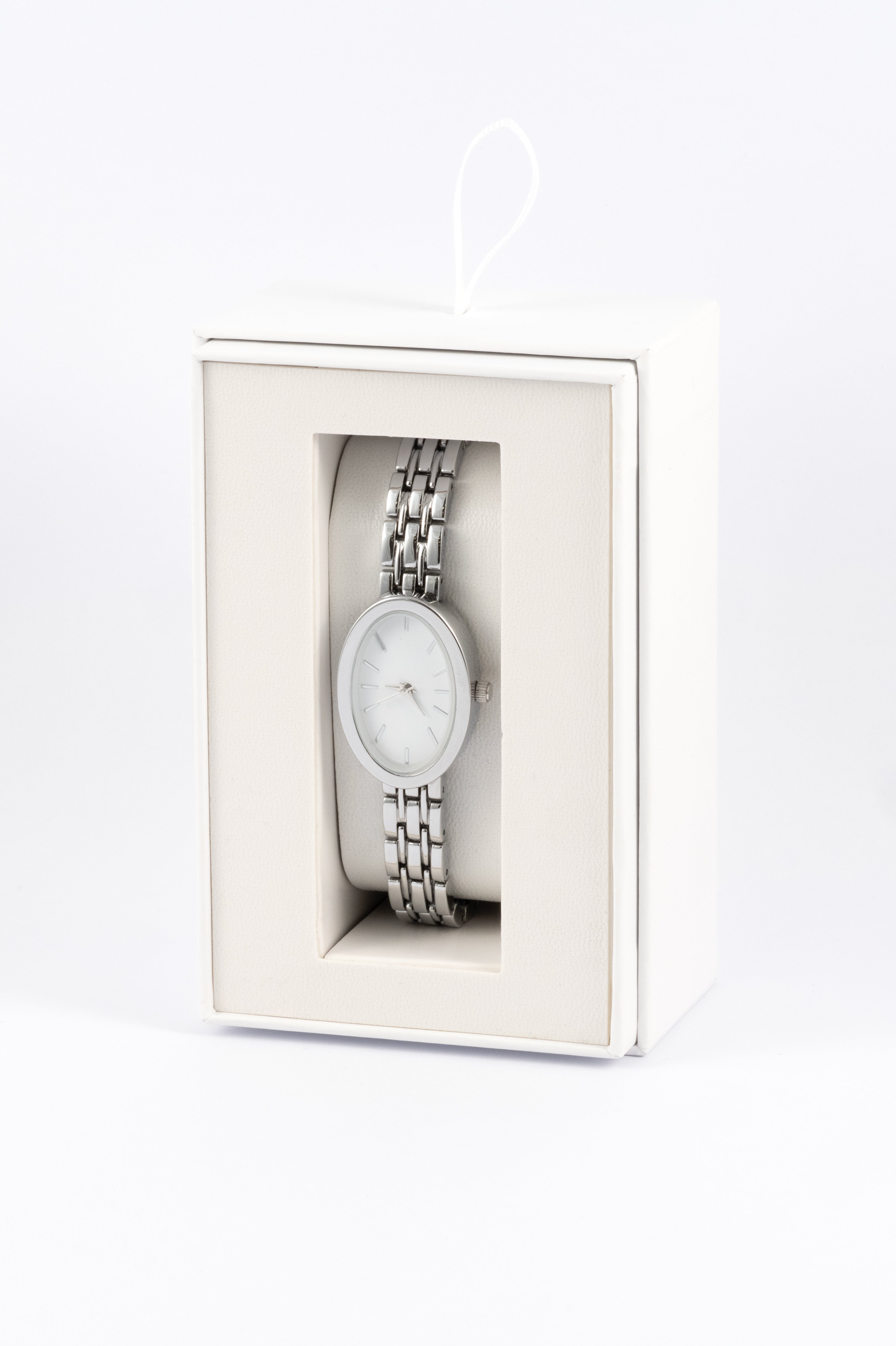 SILVER CLASSIC OVAL FACE LINK WT