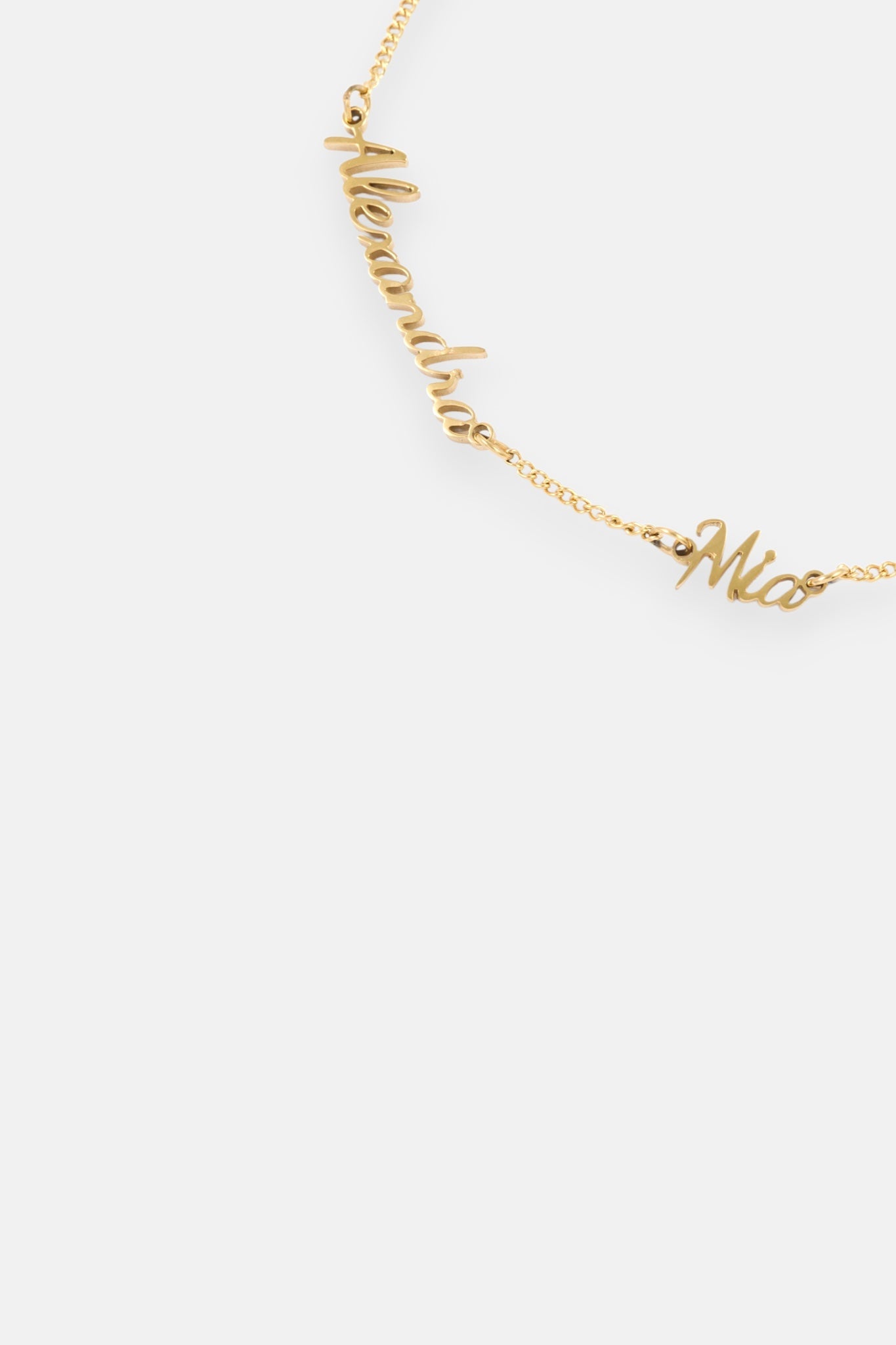 WATERPROOF 5mm GOLD TWO NAME BRACELET