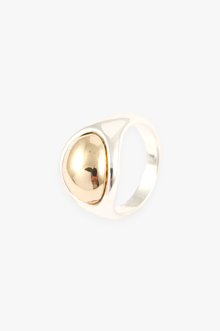 TWO TONE MOLTEN STATEMENT BUBBLE RING - SM
