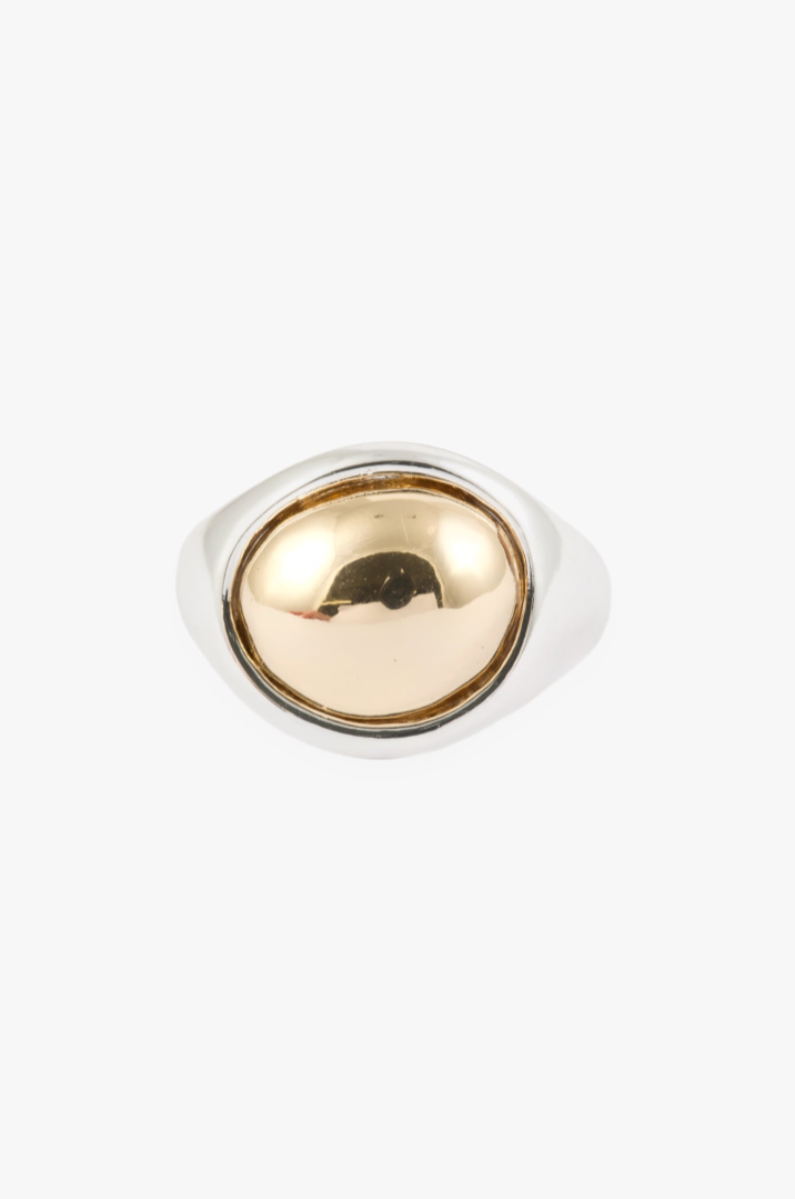 TWO TONE MOLTEN STATEMENT BUBBLE RING - SM